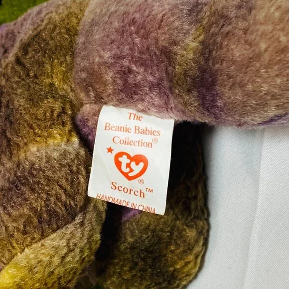 VNTG "SCORCH" 1998 Magical Mystery Dragon With Wings Ty Beanie Baby 7" MWMT - Picture 6 of 7